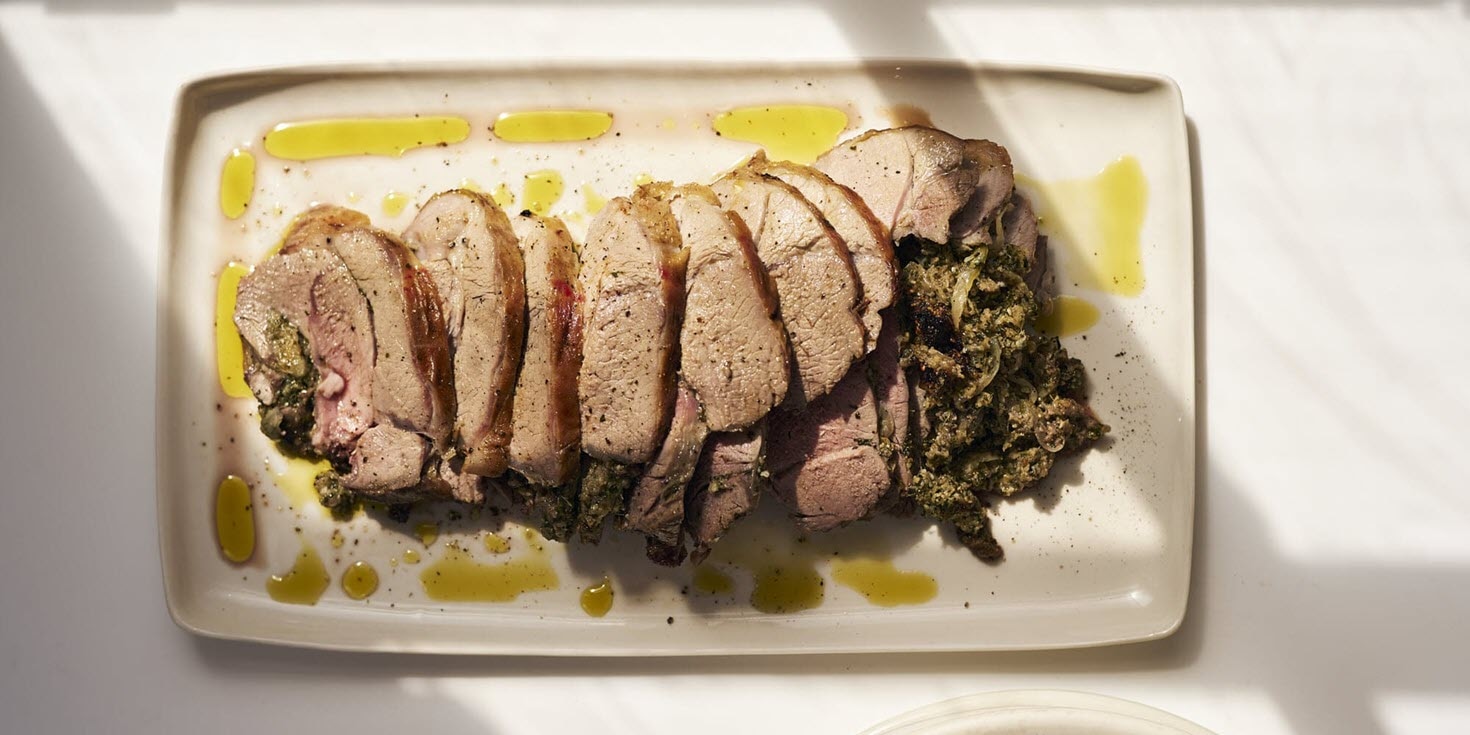 stuffed leg of lamb