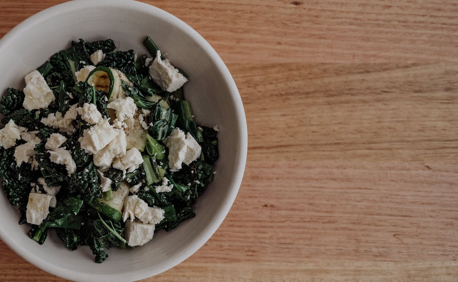 Chargrilled Zucchini, Kale and Spring Onion Salad